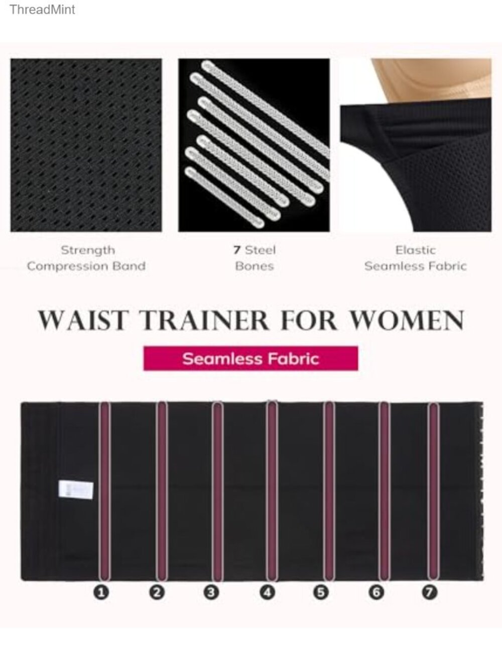 Waist Trainer Corset Shapewear Tummy Control Postpartum Support - Picture 3 of 6